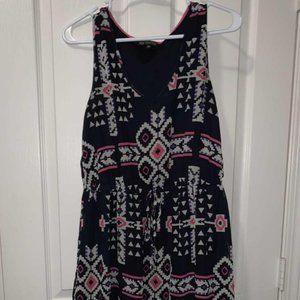 Cute High-low Tribal Pattern Dress